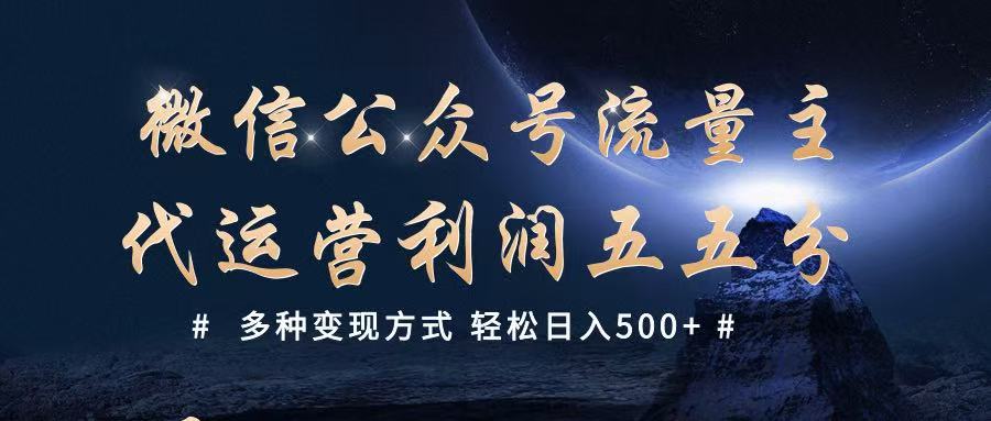 公众号流量主代运营 多种变现方式 轻松日入500+ - 星空项目网-星空项目网