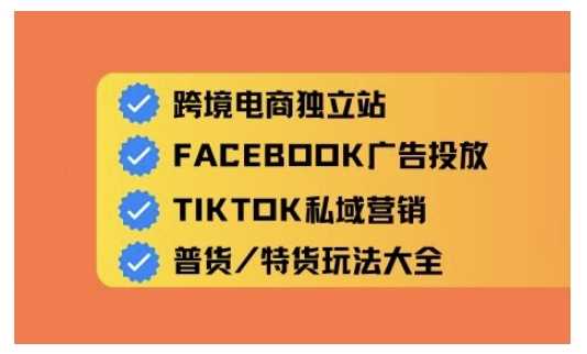 跨境电商独立站及全域流量营销，从0基础快速入门并精通跨境电商运营 - 星空项目网-星空项目网
