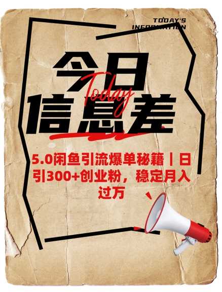5.0闲鱼引流爆单秘籍，日引300+创业粉，稳定月入过W - 星空项目网-星空项目网