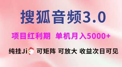搜狐音频挂ji3.0.可矩阵可放大，独家技术，稳定月入5000+【揭秘】 - 星空项目网-星空项目网