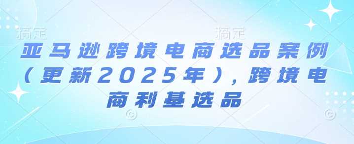 亚马逊跨境电商选品案例(更新2025年3月)，跨境电商利基选品 - 星空项目网-星空项目网