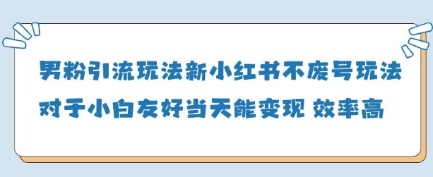 男粉引流玩法(新)，玩法友好做的好当天就能变现 - 星空项目网-星空项目网
