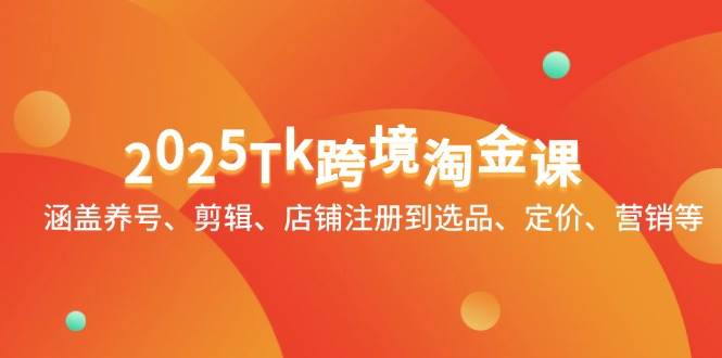 2025Tk跨境淘金课：涵盖养号、剪辑、店铺注册到选品、定价、营销等 - 星空项目网-星空项目网