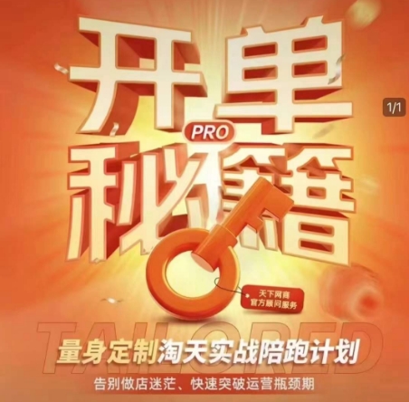 淘宝开单秘籍PRO，量身定制淘天实战陪跑计划，告别做店迷茫、快速突破运营瓶颈期 - 星空项目网-星空项目网
