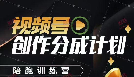 视频号创作分成计划陪跑训练营，手把手教会你如何制作视频，细水长流型项目 - 星空项目网-星空项目网