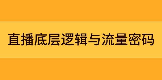 直播底层逻辑与流量密码：定位模型+案例拆解，急速流承接与数据优化全攻略 - 星空项目网-星空项目网