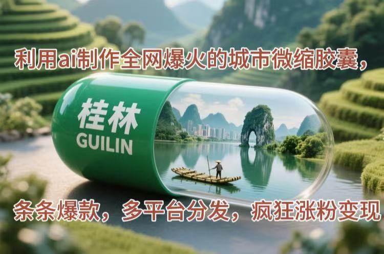 利用ai制作全网爆火的城市微缩胶囊，条条爆款，多平台分发，疯狂涨粉变现 - 星空项目网-星空项目网