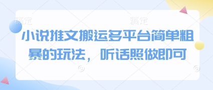 小说推文搬运多平台简单粗暴的玩法，听话照做即可 - 星空项目网-星空项目网