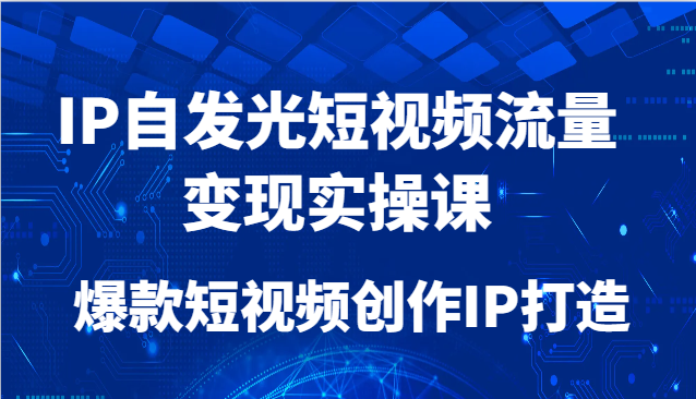 IP自发光短视频流量变现实操课，爆款短视频创作IP打造 - 星空项目网-星空项目网